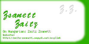zsanett zaitz business card